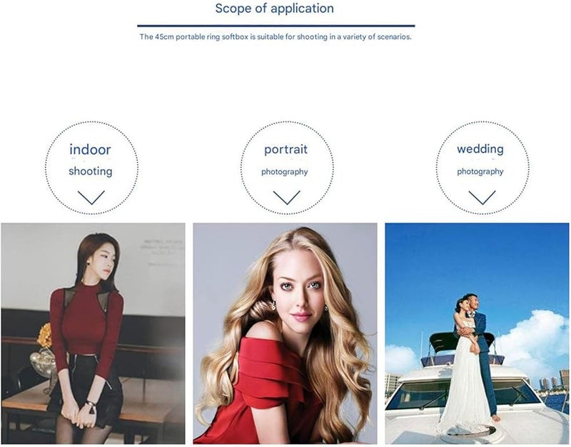 45 سم صندوق ضوئي ناعم قابل للطي ومحمول، ضوء ناعم قابل للتعديل للتصوير الماكرو، كاتشلايت - Image 3